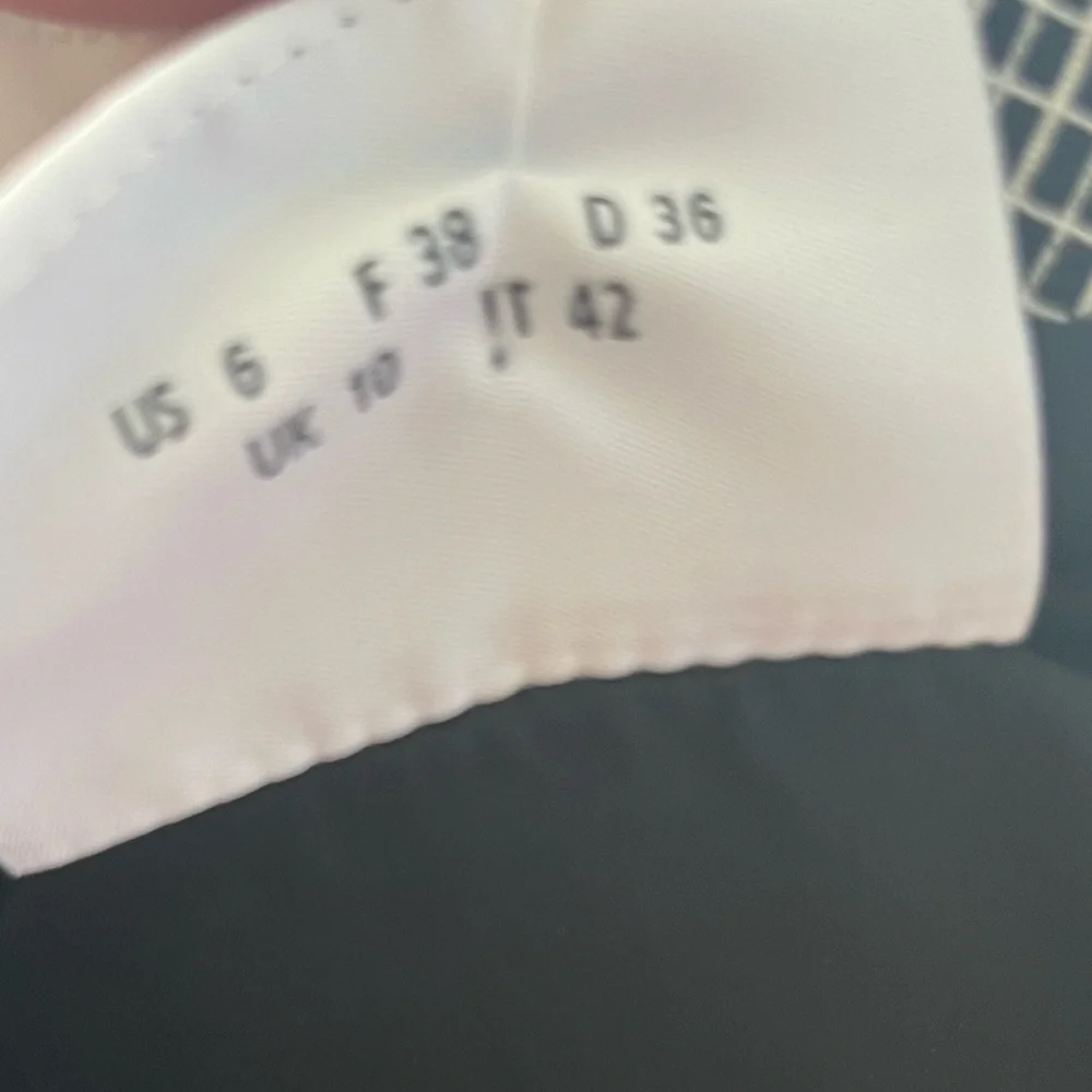 $1,190 Akris Punto Black/White Grid Sheath Dress Size 6 luxury career formal - Picture 6 of 6